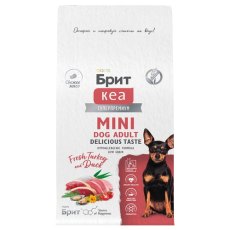 Брит Кеа Mini Adult Delicious Taste Сухой корм для взрослых Привередливых собак Мелких пород Индейка утка