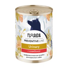 Florida Preventive Line Urinary / Влажный корм Консервы Флорида для собак Профилактика МКБ с Говядиной (цена за упаковку)