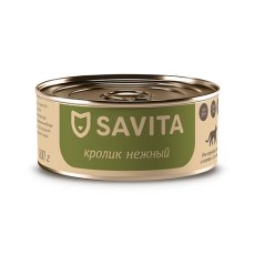Savita / Влажный корм Консервы Савита для кошек всех возрастов Кролик нежный (цена за упаковку)
