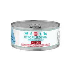 Solid Natura Vet Diet Hypoallergenic / Ветеринарный влажный корм (консервы) Солид Натура для собак и Щенков старше 1 месяца склонных к Пищевой аллергии (цена за упаковку)