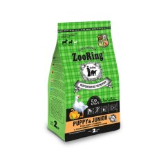 ZooRing Puppy&Junior / Сухой корм Зооринг для щенков и юниоров средних и крупных пород Утка и рис с тыквой