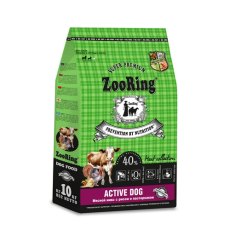 ZooRing Active Dog / Сухой корм Зооринг для взрослых активных собак средних и крупных пород Мясной Микс с рисом и пастернаком