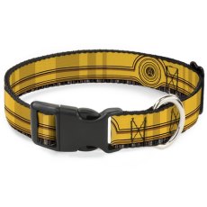 Buckle-Down / Ошейник Бакл-Даун для собак с пластиковой застёжкой Звездные войны Запчасти C-3PO мультицвет