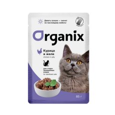 Organix / Влажный корм Органикс для стерилизованных Курица в желе (цена за упаковку)