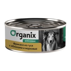 Organix / Консервы Органикс для собак Фрикасе из гуся с яблоками и морковкой (цена за упаковку)