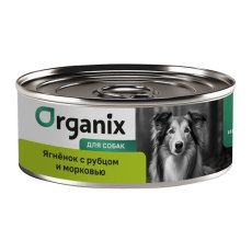 Organix / Консервы Органикс для собак Ягненок с рубцом и морковью (цена за упаковку)