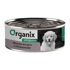 Organix / Консервы Органикс для щенков Мясное ассорти с потрошками (цена за упаковку)