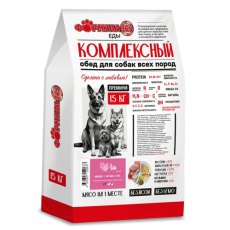 Формула 365 Комплексный обед / Сухой корм для взрослых собак мини и средних пород Индейка кролик и рис