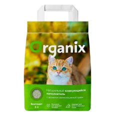 Organix / Комкующийся наполнитель Органикс для кошачьего туалета с ароматом Свежескошенной травы