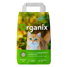 Organix / Комкующийся наполнитель Органикс для кошачьего туалета с ароматом Свежескошенной травы