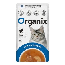 Organix / Влажный корм Органикс для взрослых кошек Суп из трески (цена за упаковку)