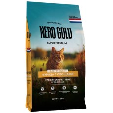 Nero Gold / Сухой корм Неро Голд для взрослых кошек и котят Курица с овощами