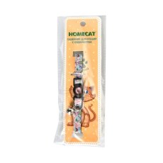 Homecat / Ошейник Хоумкэт для кошек с бубенчиком Цветы