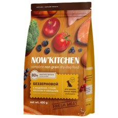 NOW KITCHEN Puppy Fresh Grain-free Turkey Duck&Salmon / Сухой Беззерновой корм Нау Китчен для Щенков мелких пород 3 вида мяса: Индейка Утка Лосось