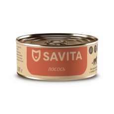 Savita / Влажный корм Консервы Савита для кошек всех возрастов Лосось (цена за упаковку)