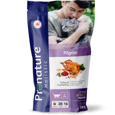 Pronature Holistic Pilgrim Adult Indoor Turkey & Cranberries / Сухой корм Пронатюр Холистик для кошек всех пород Индейка клюква