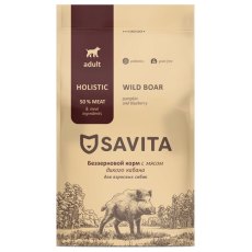 Savita Adult Dogs Wild Boar / Сухой Беззерновой корм Савита для взрослых собак с мясом Кабана