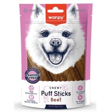 Wanpy Chewy Puff Sticks / Лакомство Ванпи для собак Трубчатые палочки с Говядиной