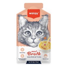 Wanpy Meat Broth / Влажный корм Ванпи для кошек Бульон с Лососем и тунцом (цена за упаковку)