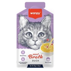 Wanpy Meat Broth / Влажный корм Ванпи для кошек Бульон с Уткой  (цена за упаковку)
