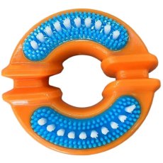 Ledu Toys / Игрушка Леду Тойс резиновая для собак Кольцо с щеткой и пищалкой