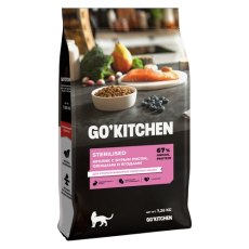 GO'KITCHEN Sterilized Rabbit / Сухой корм Гоу Китчен для стерилизованных взрослых кошек Кролик с бурым рисом