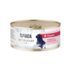 Florida Veterinary Line Hepatic / Влажный диетический корм Флорида для взрослых кошек для Поддержания функции печени (цена за упаковку)