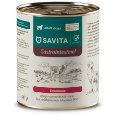 Savita Preventive Gastrointestinal / Консервы Савита для собак Профилактика болезней ЖКТ с Телятиной (цена за упаковку)