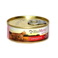 BioMenu Kitten Консервы для Котят мясной паштет с Говядиной