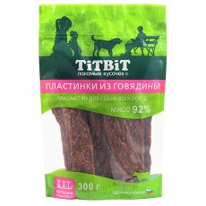 Titbit Лакомый кусочек XXL / Лакомство Титбит для собак всех пород Пластинки из Говядины