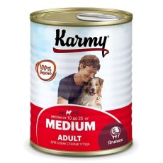 Karmy Medium Adult / Консервы Карми для взрослых собак средних пород с ягненком (цена за упаковку)