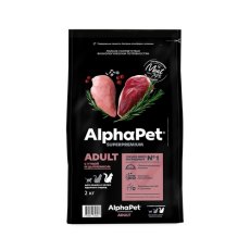 AlphaPet Superpremium / Сухой корм АльфаПет для кошек Крупных пород с Уткой и цыпленком