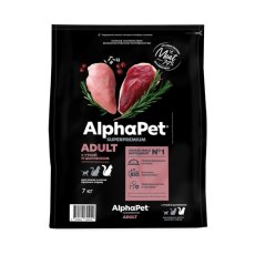 AlphaPet Superpremium / Сухой корм АльфаПет для кошек Крупных пород с Уткой и цыпленком