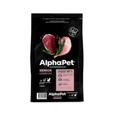 AlphaPet Superpremium Senior / Сухой корм АльфаПет для кошек от 7 лет с Кроликом и уткой