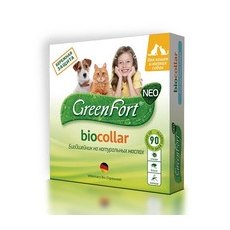 Green Fort Neo Biocollar / БиоОшейник Грин Форт Нео от Эктопаразитов для Кошек и Мелких собак