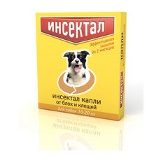 Инсектал / Капли от Блох и Клещей для собак весом 10 - 20 кг