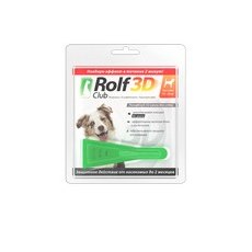 Rolf Club 3D / Капли Рольф Клуб от Клещей и Блох для собак весом 10-20 кг