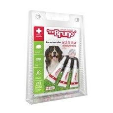 mr Bruno / Капли Мистер Бруно для Крупных собак весом более 30 кг Репеллентные 4 мл