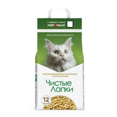Чистые лапки Наполнитель для кошачьего туалета Древесный