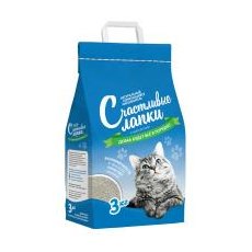 Счастливые лапки Наполнитель для кошачьего туалета Комкующийся
