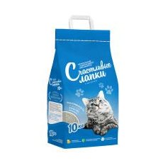 Счастливые лапки Наполнитель для кошачьего туалета Комкующийся