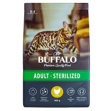 Mr.Buffalo Adult Sterilized / Сухой корм Мистер Бафало для Стерилизованных кошек Курица
