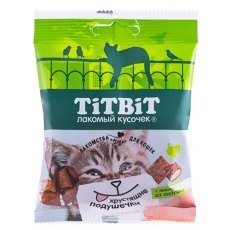 Titbit Хрустящие подушечки / Лакомство Титбит для кошек с паштетом из Индейки