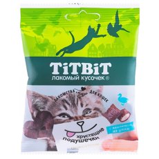 Titbit Хрустящие подушечки / Лакомство Титбит для кошек с паштетом из Утки