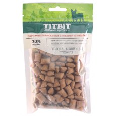 Titbit Золотая коллекция / Лакомство Титбит для собак Подушечки глазированные с начинкой из Индейки