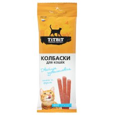 Titbit Двойное удовольствие / Лакомство Титбит для кошек Колбаски Лосось и форель