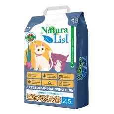 NaturaList / Наполнитель Натуралист для кошачьего туалета Древесный Универсальный гранулы