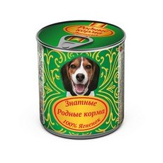 Родные Корма / Консервы Знатные для собак 100% Ягненок (цена за упаковку)