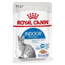Royal Canin Indoor Jelly / Влажный корм (Консервы-Паучи) Роял Канин Индор для Стерилизованных кошек Живущих в помещении в Желе (цена за упаковку)