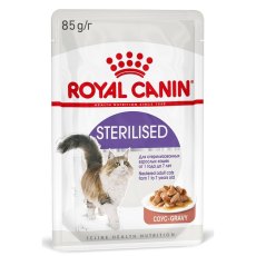 Royal Canin Sterilised / Влажный корм (Консервы-Паучи) Роял Канин Стерилайзд для взрослых кастрированных котов и Стерилизованных кошек в Соусе (цена за упаковку)